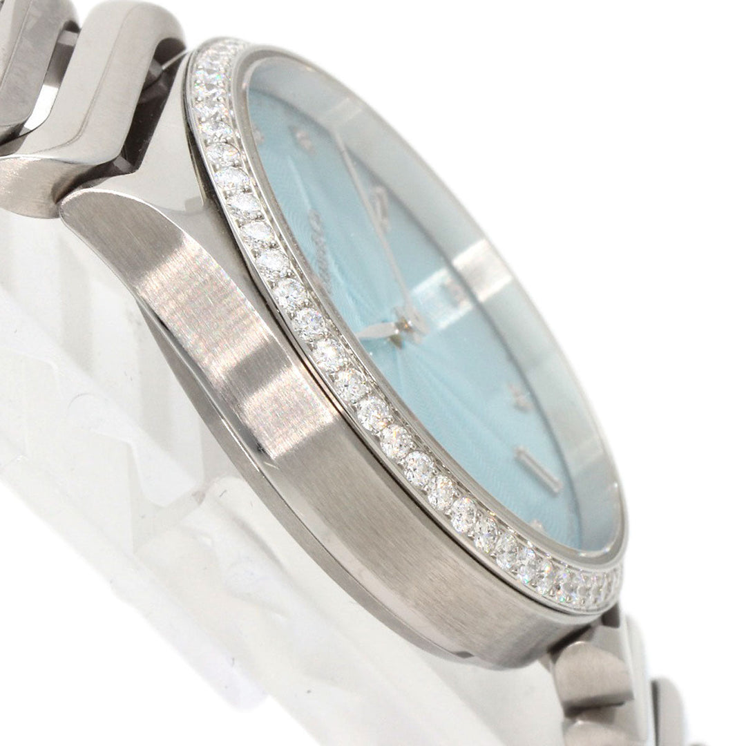 TIFFANY&Co. Watches Quartz Stainless Steel , Stainless Steel Silver Metro 2 12P Diamond Light blue dial Women Used Authentic
