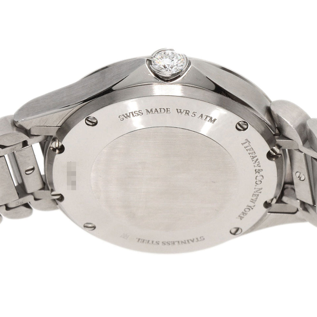 TIFFANY&Co. Watches Quartz Stainless Steel , Stainless Steel Silver Metro 2 12P Diamond Light blue dial Women Used Authentic