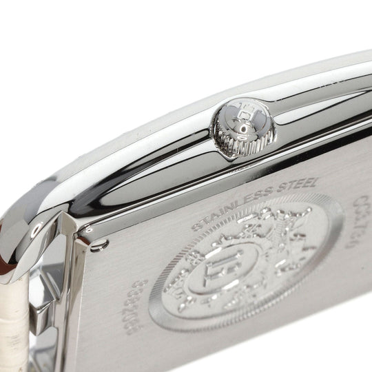 HERMES Watches Quartz CC3.730 Stainless Steel, Leather, Diamond Silver Cape Cod Chene Dunkle White shell dial Women Used Authentic