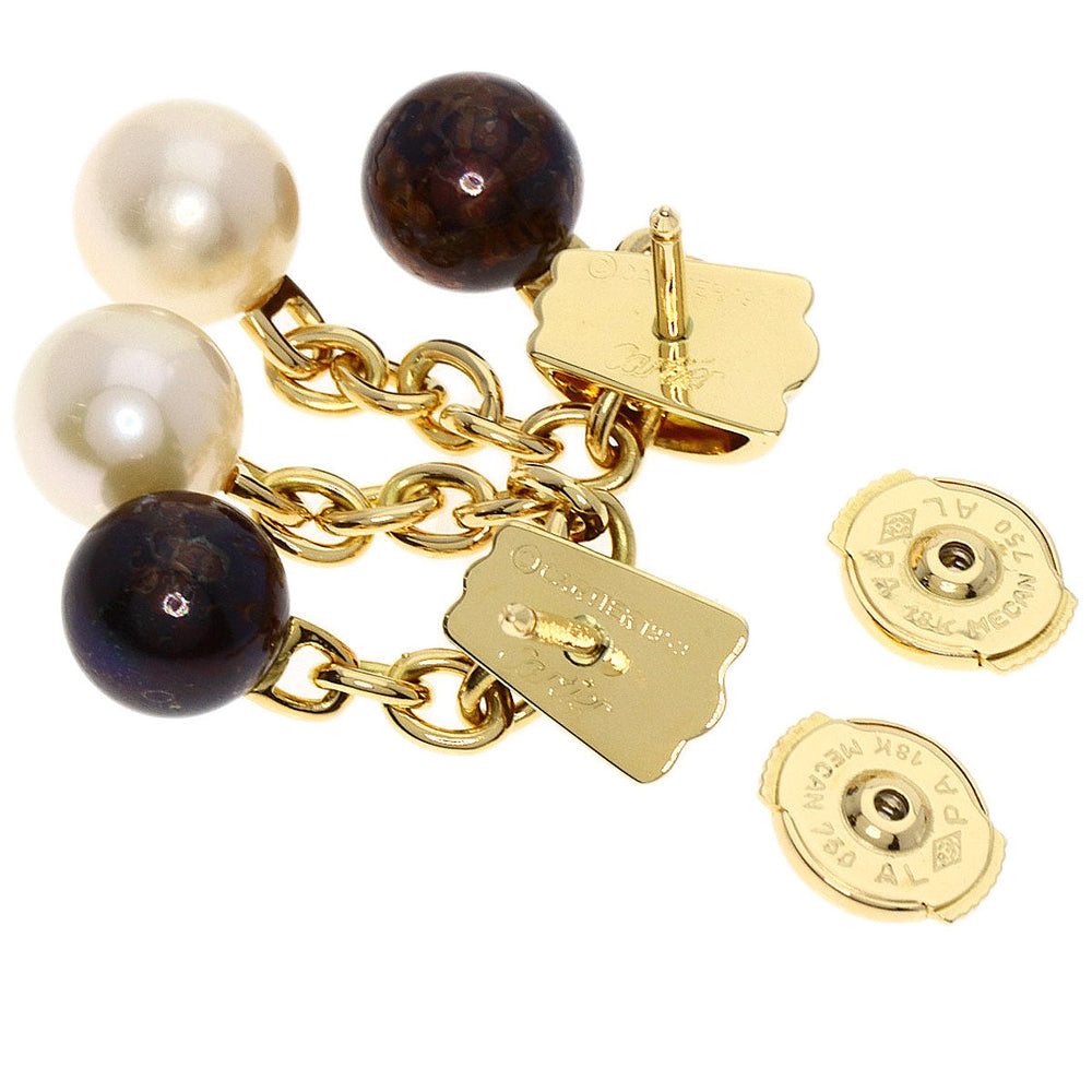 CARTIER Pierce K18PG , K18WG , K18YG gold Trinity Pearl Women Used Authentic