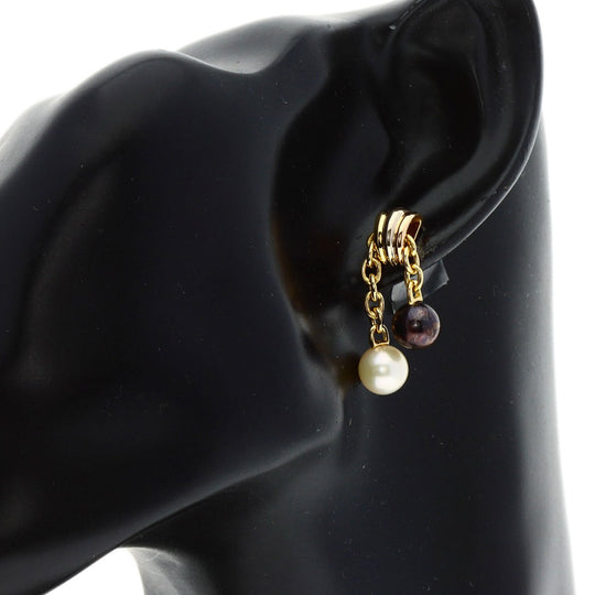 CARTIER Pierce K18PG , K18WG , K18YG gold Trinity Pearl Women Used Authentic