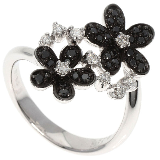 Ponte Vecchio Ring K18WG Silver Black diamond diamond