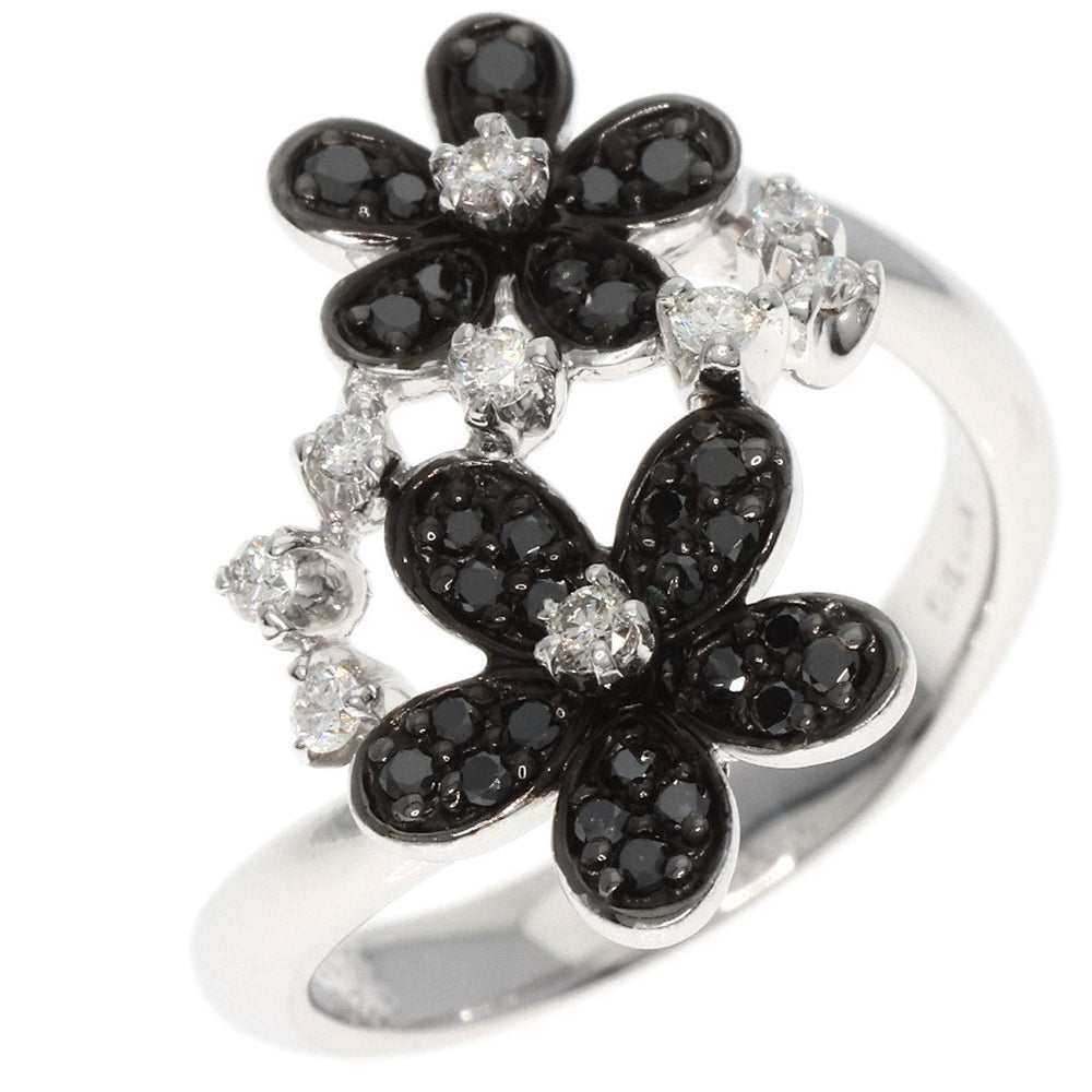 Ponte Vecchio Ring K18WG Silver Black diamond diamond