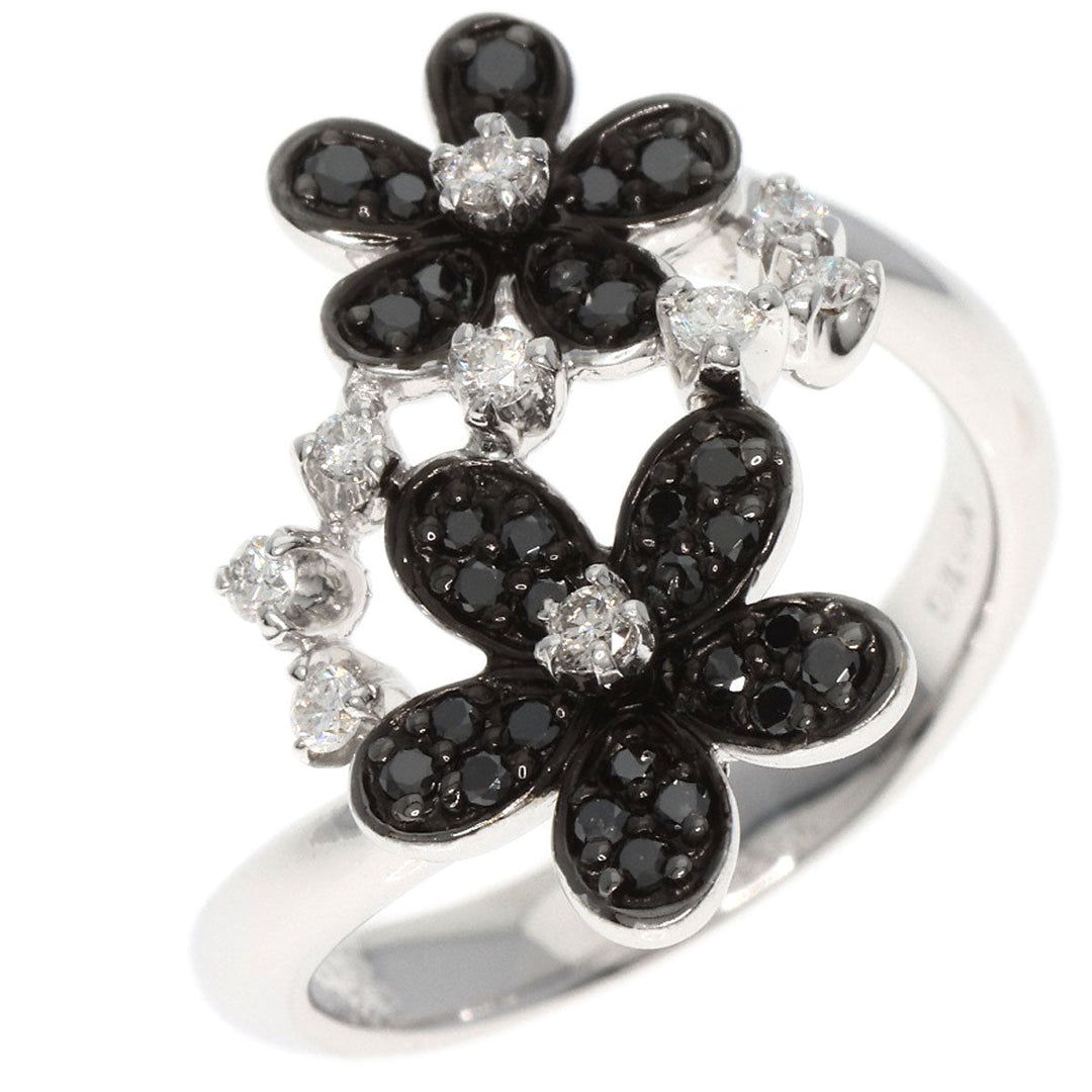 Ponte Vecchio Ring K18WG Silver Black diamond diamond
