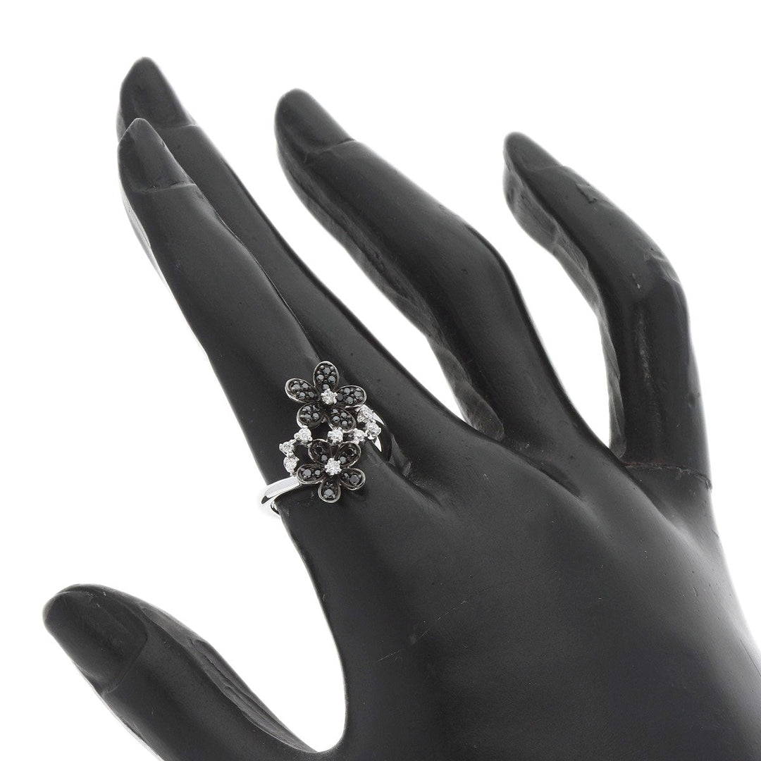 Ponte Vecchio Ring K18WG Silver Black diamond diamond