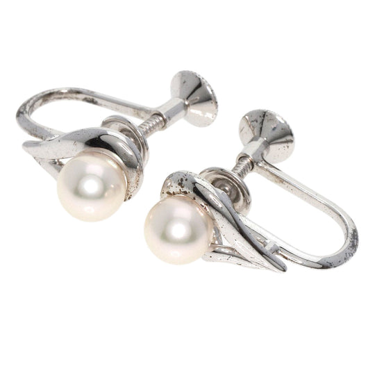 MIKIMOTO Earring SV Silver Pearl Women Used Authentic