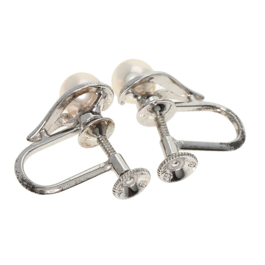 MIKIMOTO Earring SV Silver Pearl Women Used Authentic
