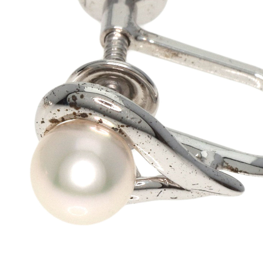 MIKIMOTO Earring SV Silver Pearl Women Used Authentic