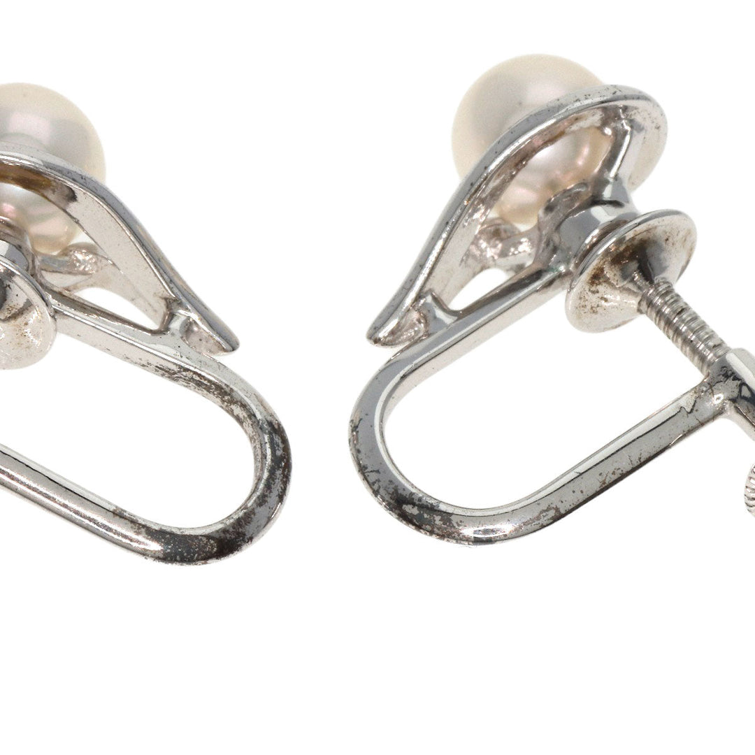 MIKIMOTO Earring SV Silver Pearl Women Used Authentic