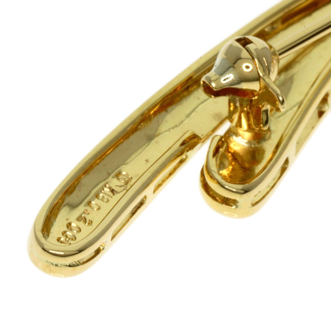 MIKIMOTO Brooch 18K Yellow Gold gold Freshwater Pearl Diamond Women Used Authentic