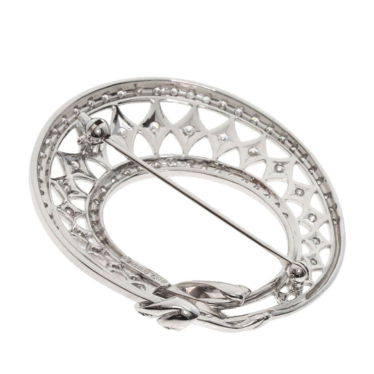 TASAKI Brooch PT900 Silver diamond Women Used Authentic