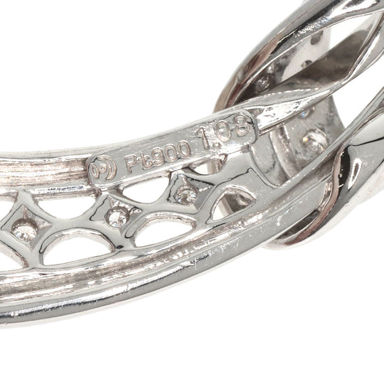 TASAKI Brooch PT900 Silver diamond Women Used Authentic