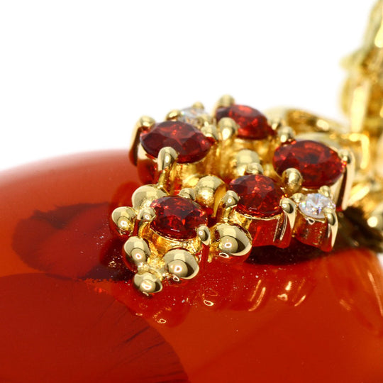 IWAKURA KOJI Pendant top 18K Yellow Gold gold Amber Garnet Diamond