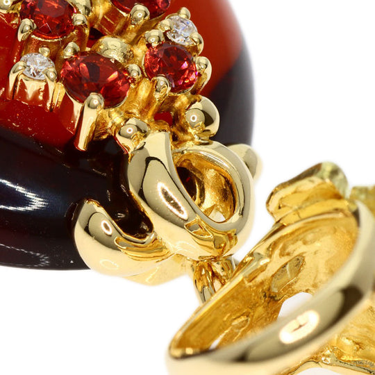 IWAKURA KOJI Pendant top 18K Yellow Gold gold Amber Garnet Diamond