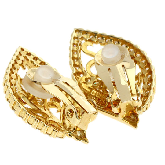 TASAKI Earring 18K Yellow Gold gold Diamond leaf motif