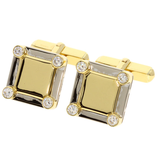 MIKIMOTO cuffs K18YG , K14WG gold diamond mens Used Authentic