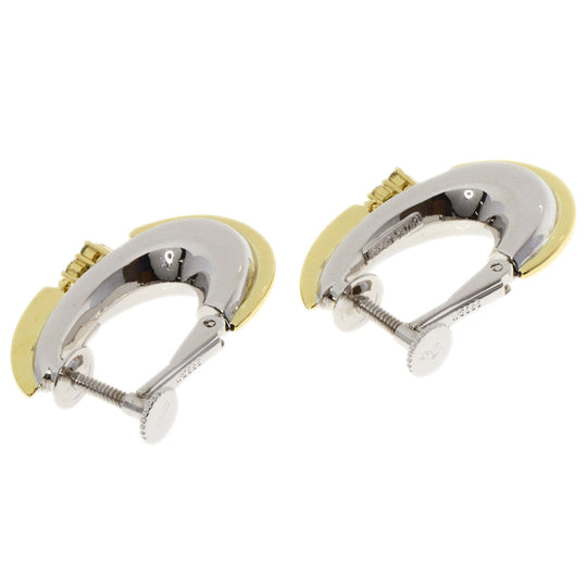 JUNE Earring K14WG , K18WG , K18YG gold diamond Women Used Authentic