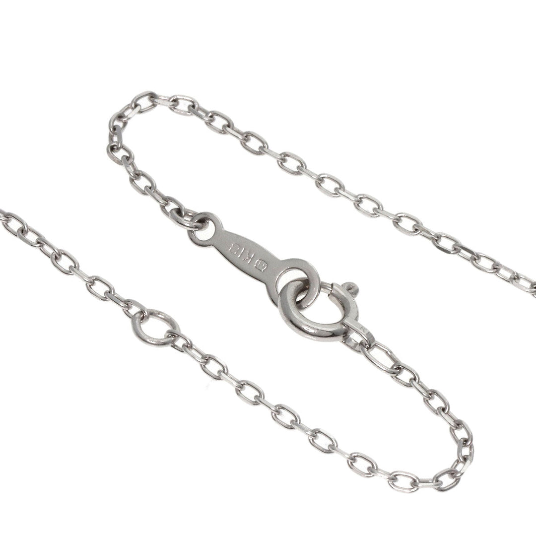 MIKIMOTO Necklace K18WG Silver Pearl Heart Motif Women Used Authentic