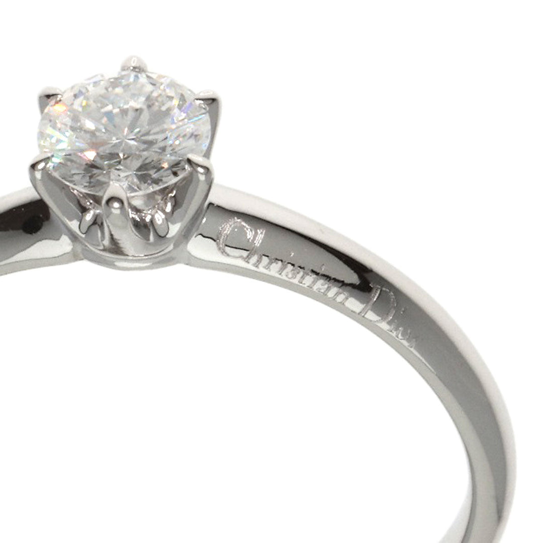 Christian Dior Ring PT950 Silver diamond