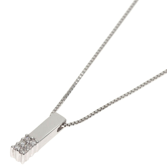 VANDOME Necklace K18WG Silver diamond Women Used Authentic