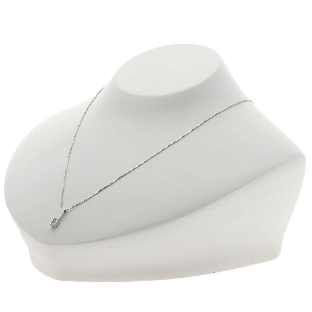 VANDOME Necklace K18WG Silver diamond Women Used Authentic