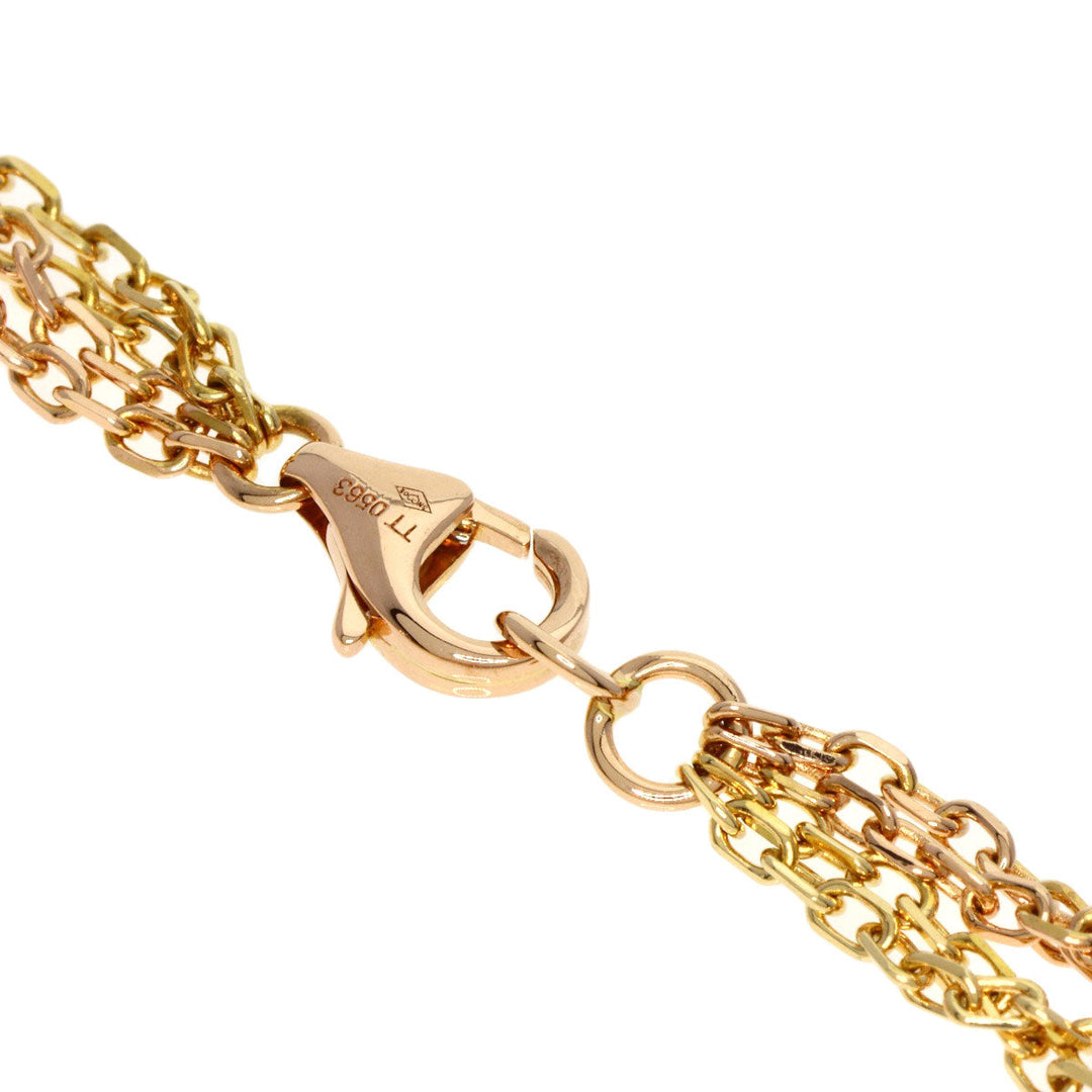 CARTIER bracelet K18YG , K18WG , K18PG gold Trinity Triple Circle 4 consecutive Chain Women Used Authentic