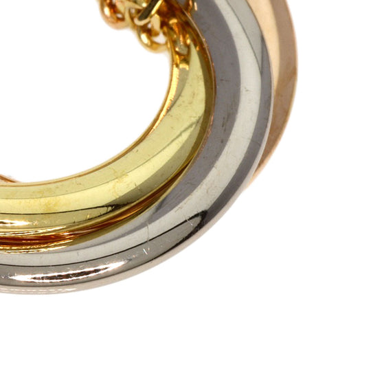 CARTIER bracelet K18YG , K18WG , K18PG gold Trinity Triple Circle 4 consecutive Chain Women Used Authentic