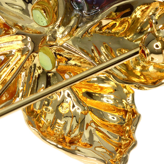 TASAKI Brooch 18K Yellow Gold gold South Sea Black Pearl, Garnet, Peridot, Diamond Women Used Authentic