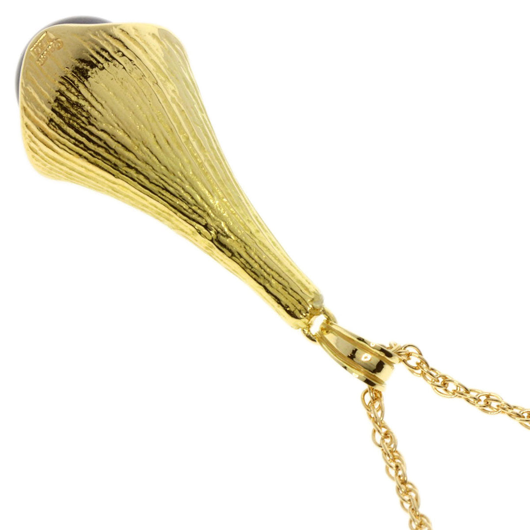 Queen Necklace 18K Yellow Gold gold Baroque Pearl Diamond Women Used Authentic