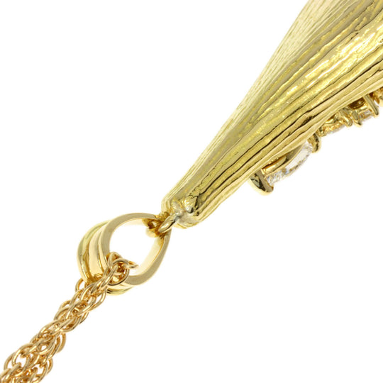 Queen Necklace 18K Yellow Gold gold Baroque Pearl Diamond Women Used Authentic