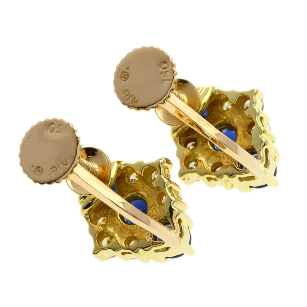 MIKIMOTO Earring 18K Yellow Gold gold Sapphire diamond