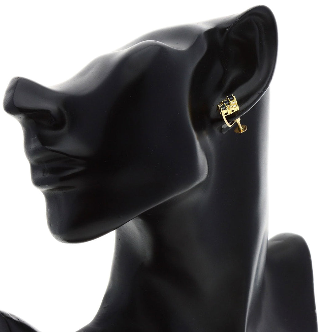 MIKIMOTO Earring 18K Yellow Gold gold Sapphire diamond