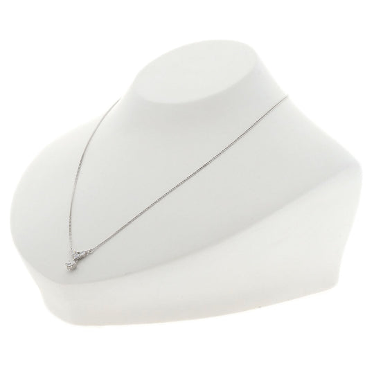 TASAKI Necklace PT900 , PT850 Silver diamond Women Used Authentic