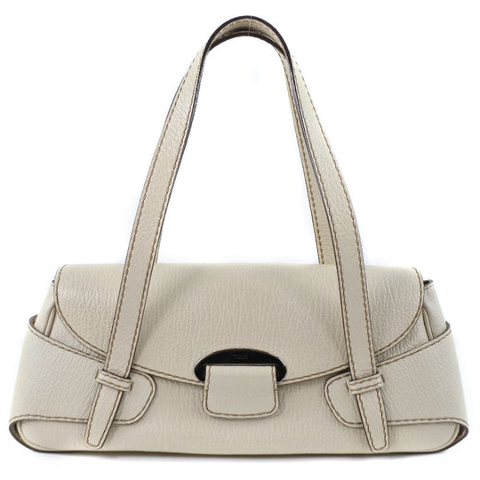 TOD�fS Handbag leather beige Women Used Authentic