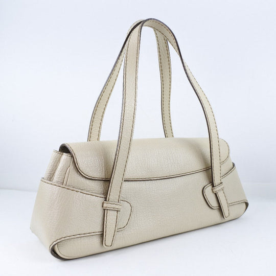 TOD�fS Handbag leather beige Women Used Authentic