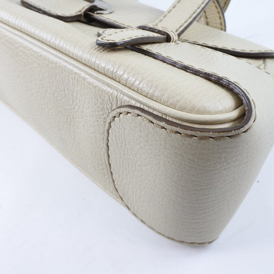 TOD�fS Handbag leather beige Women Used Authentic