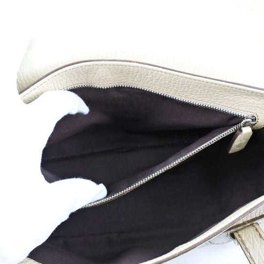TOD�fS Handbag leather beige Women Used Authentic