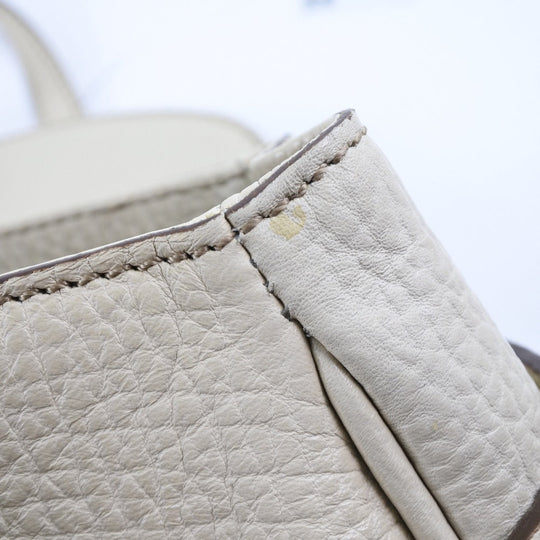 TOD�fS Handbag leather beige Women Used Authentic