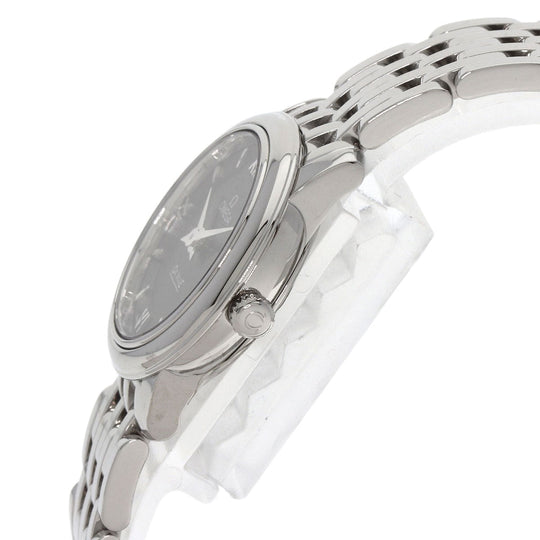 OMEGA Watches Quartz 424.10.24.60.01.001 Stainless Steel , Stainless Steel Silver De Ville Prestige black dial Women Used Authentic