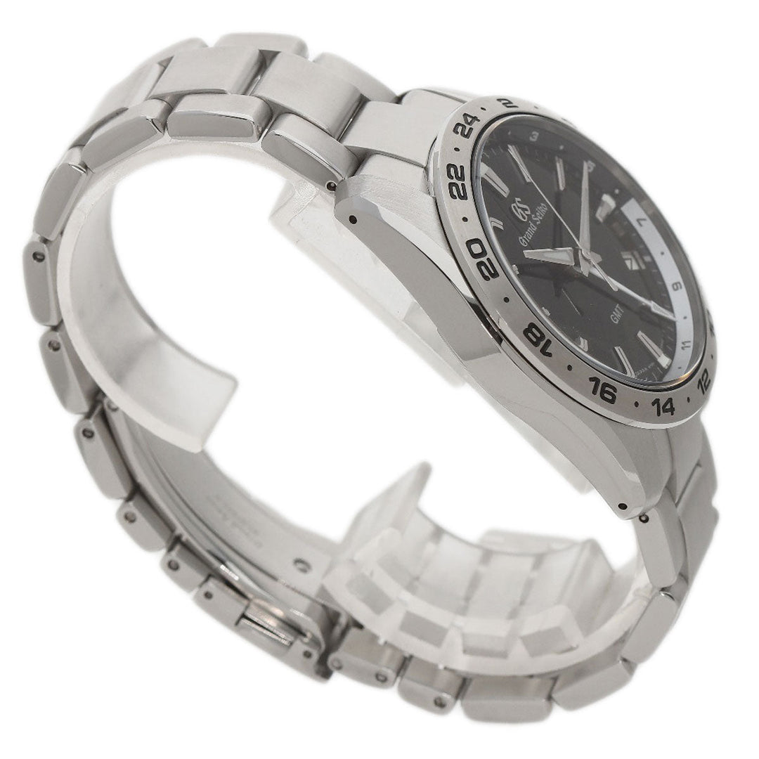 SEIKO Watches Quartz SBGN027 9F86-0AK0 Stainless Steel , Stainless Steel Silver Grand Seiko Sports Collection GMT black dial mens Used Authentic