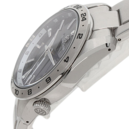 SEIKO Watches Quartz SBGN027 9F86-0AK0 Stainless Steel , Stainless Steel Silver Grand Seiko Sports Collection GMT black dial mens Used Authentic