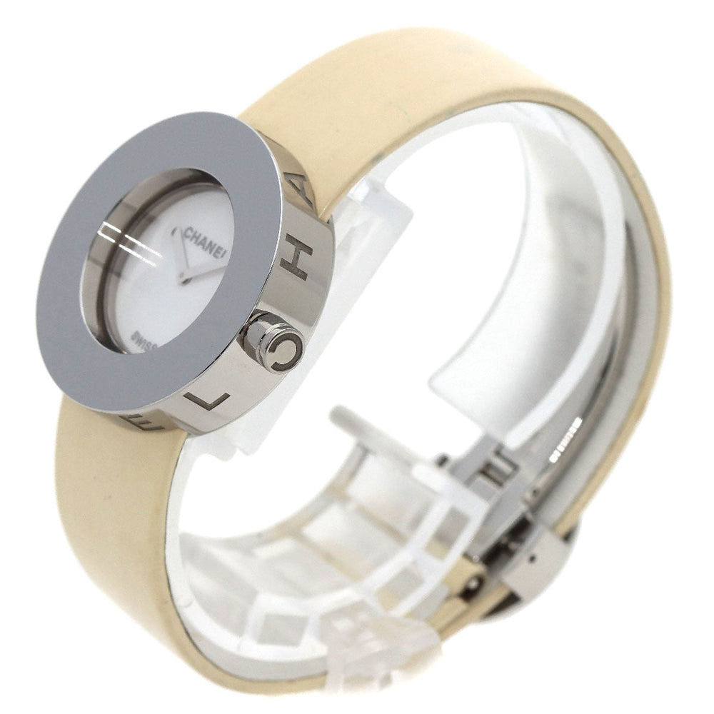 CHANEL Watches Quartz H0579 Stainless Steel, Leather Silver La Ronde white dial Women Used Authentic