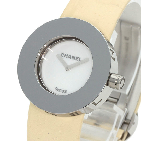 CHANEL Watches Quartz H0579 Stainless Steel, Leather Silver La Ronde white dial Women Used Authentic