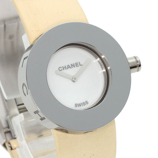 CHANEL Watches Quartz H0579 Stainless Steel, Leather Silver La Ronde white dial Women Used Authentic