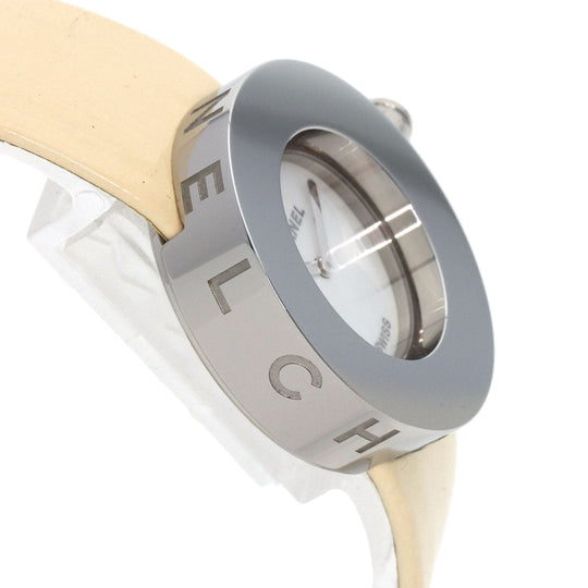 CHANEL Watches Quartz H0579 Stainless Steel, Leather Silver La Ronde white dial Women Used Authentic