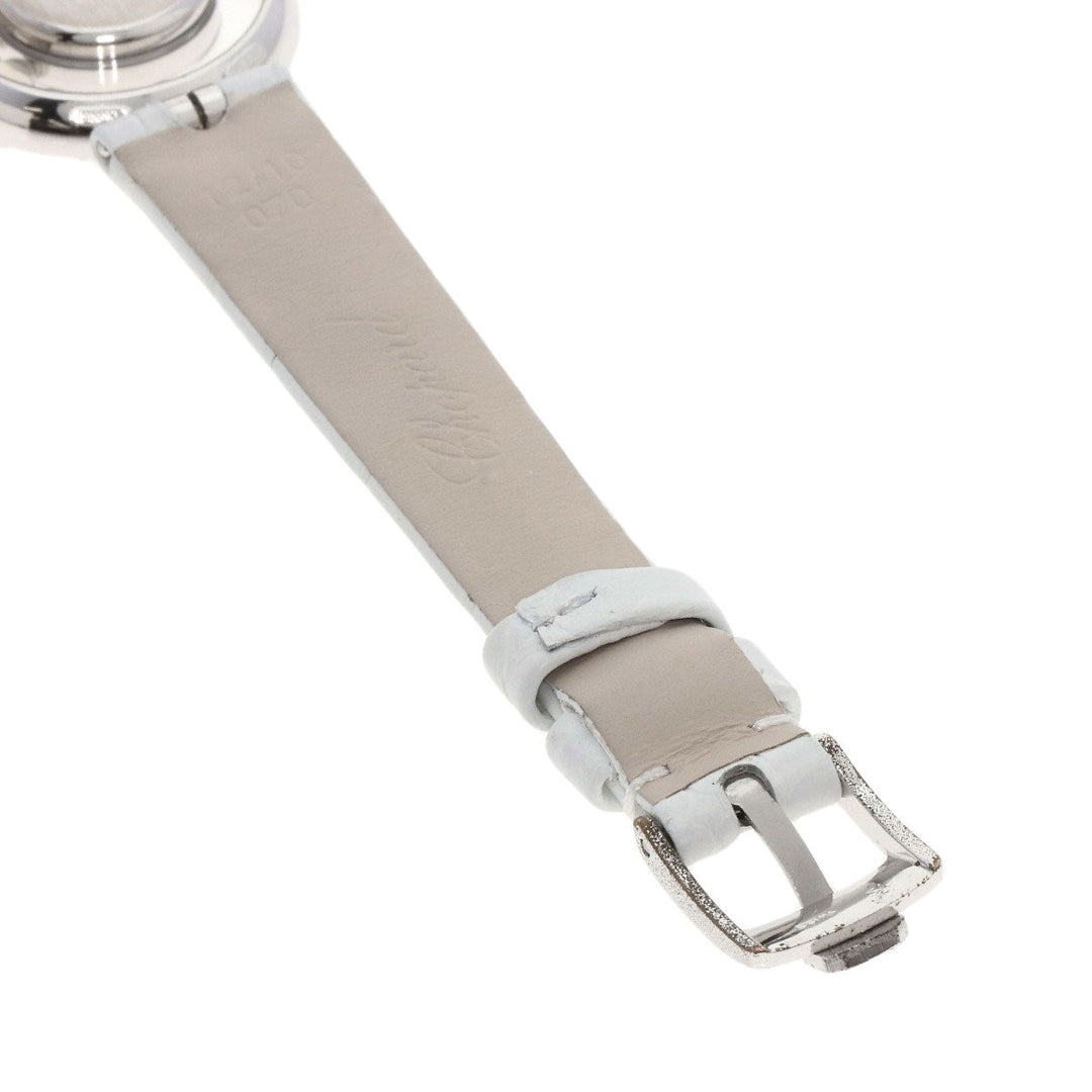 Chopard Watches Quartz 20/5681 K18WG, leather Silver Happy Diamonds Maker Complete Silver dial Women Used Authentic