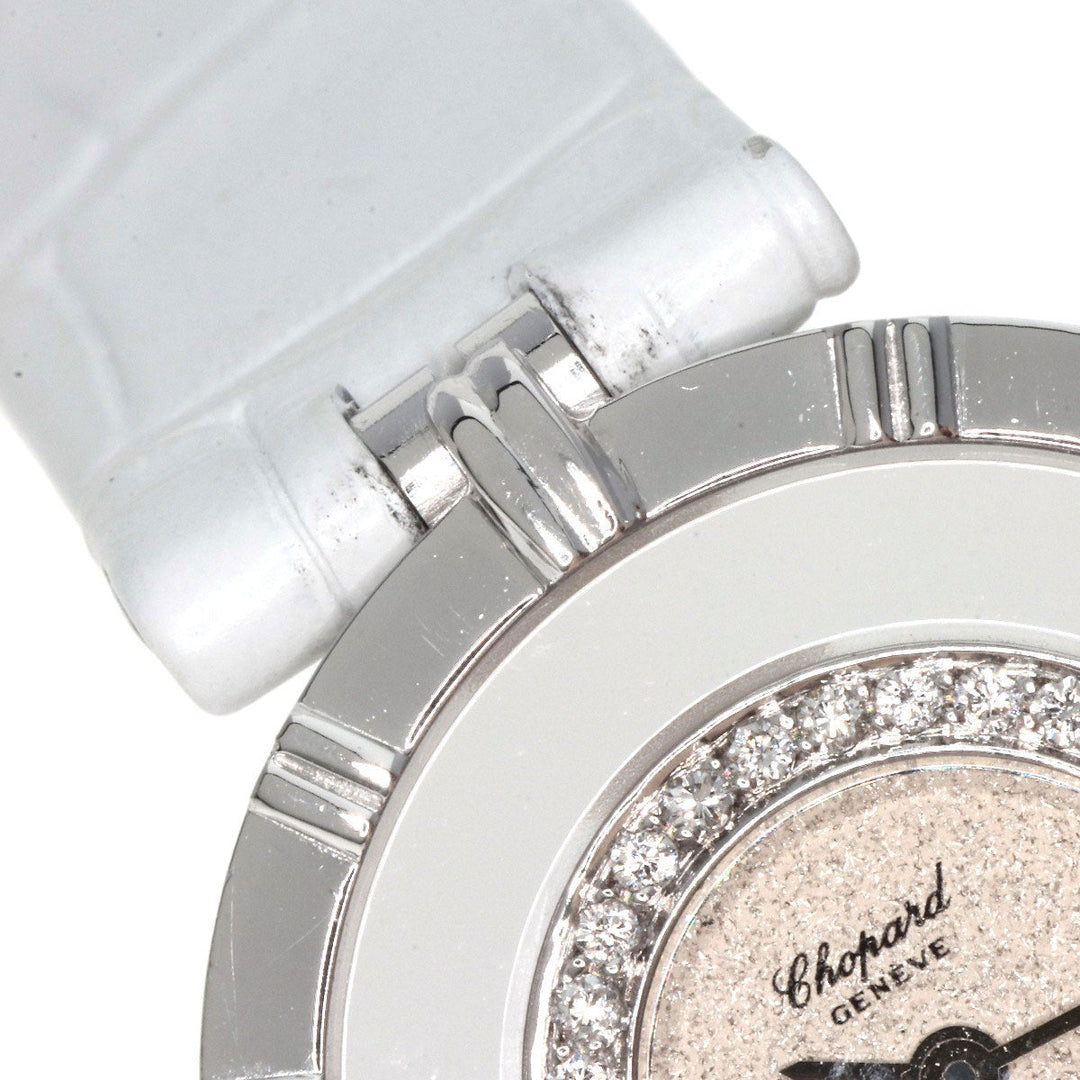 Chopard Watches Quartz 20/5681 K18WG, leather Silver Happy Diamonds Maker Complete Silver dial Women Used Authentic