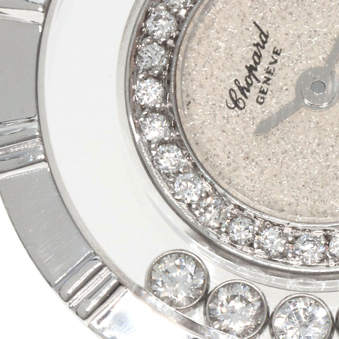 Chopard Watches Quartz 20/5681 K18WG, leather Silver Happy Diamonds Maker Complete Silver dial Women Used Authentic