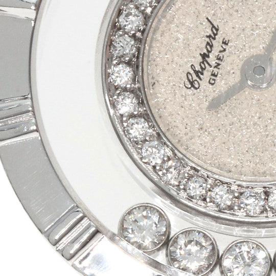 Chopard Watches Quartz 20/5681 K18WG, leather Silver Happy Diamonds Maker Complete Silver dial Women Used Authentic