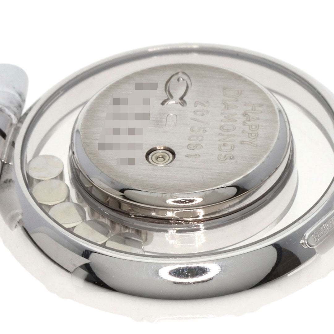 Chopard Watches Quartz 20/5681 K18WG, leather Silver Happy Diamonds Maker Complete Silver dial Women Used Authentic